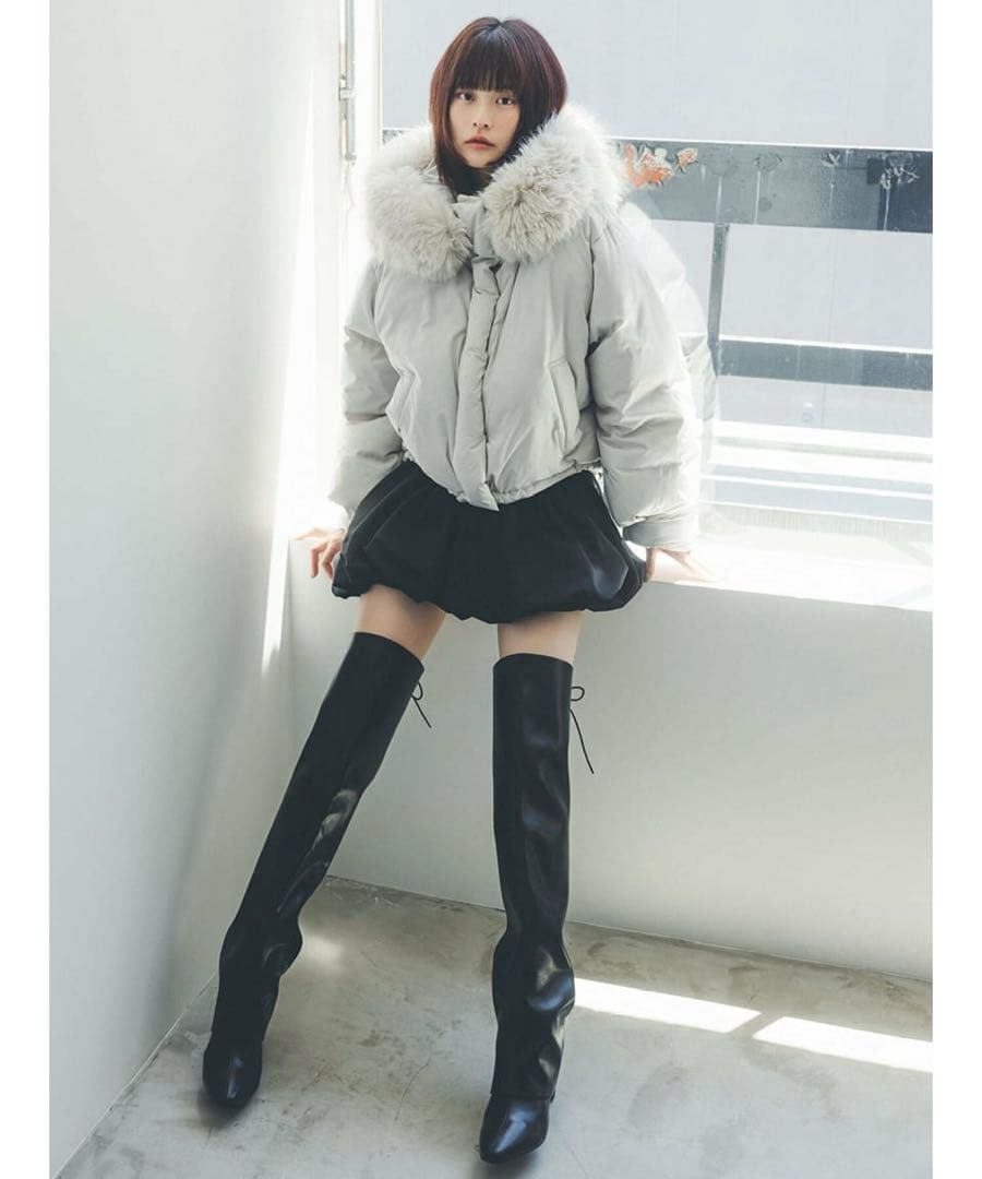 スナイデル　フードファーショートダウン　アイボリー　新品