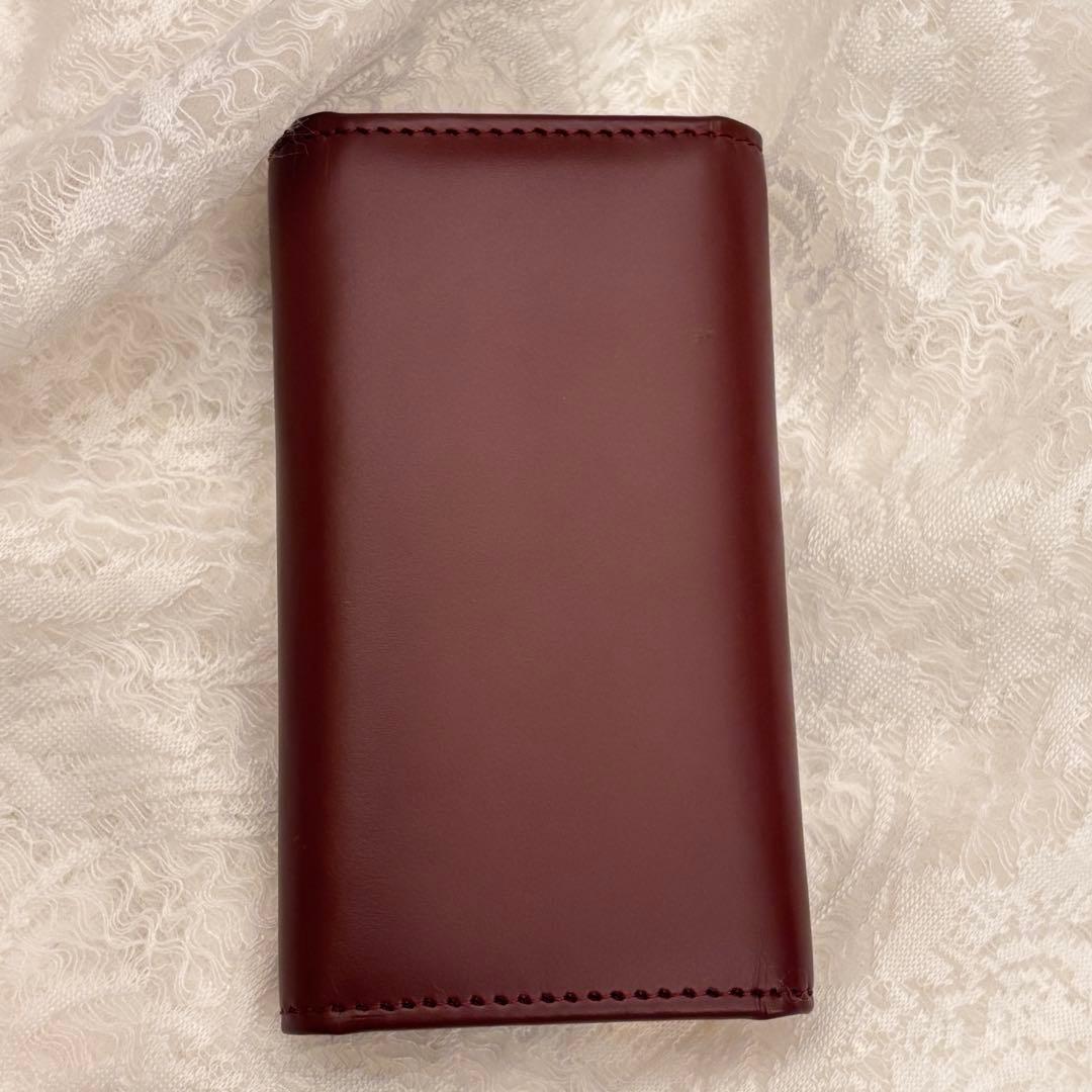 未使用級 カルティエ マストライン キーケース ボルドー 本革ゴールド金具高級感