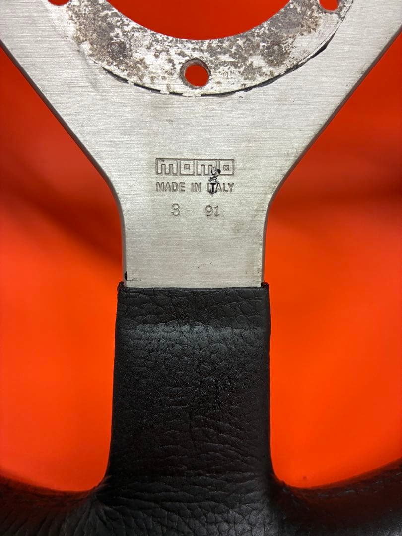 momo ステアリング　モモ　ベローチェ　シルバースポーク　34パイ　旧車　昭和