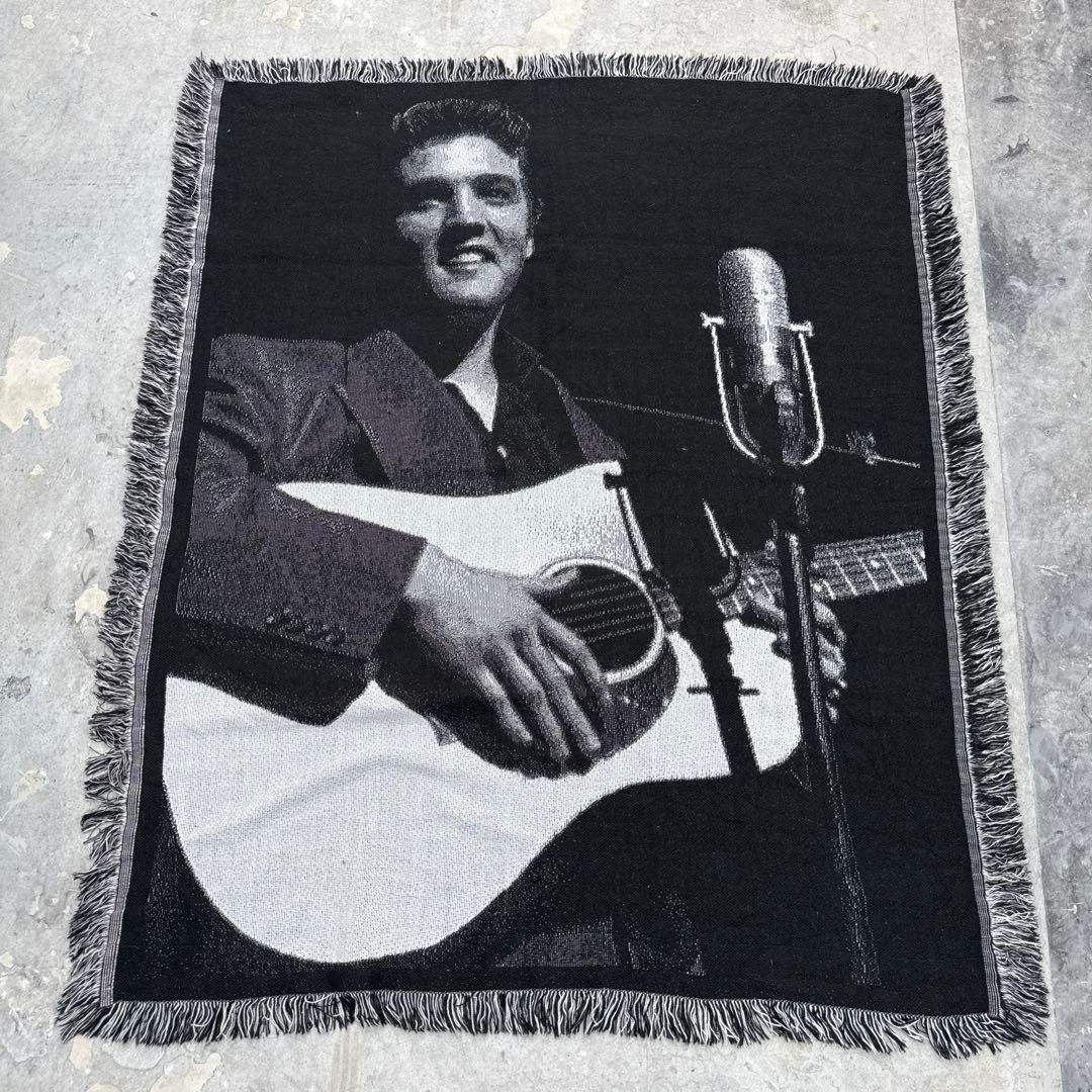 エルビスプレスリー　ブランケット　マルチカバー　ラグ　142x118