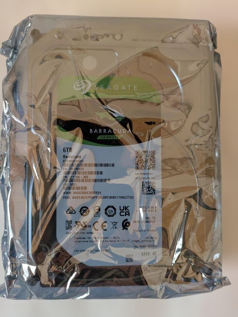 新品 未使用 Seagate BarraCuda 6TB ST6000DM003