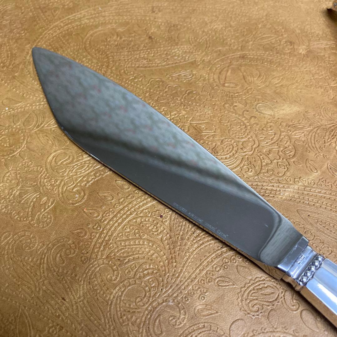 【E 】純銀 ケーキナイフ エコーン【訳あり】