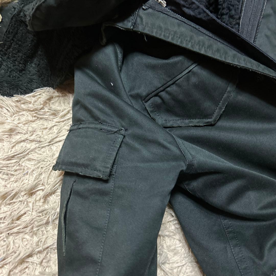 名作WJKデストロイコットンツイルモッズコートブラックS