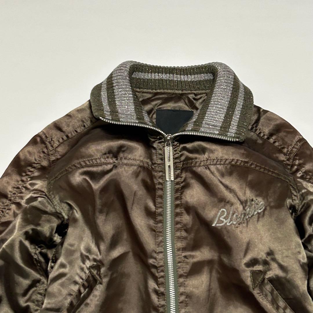 ヒステリックグラマー 中綿ブルゾン スカジャン カーキ バック刺繍