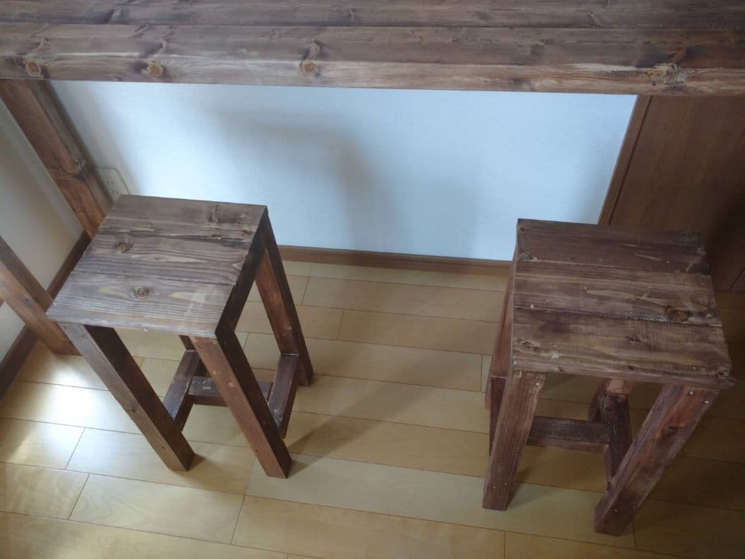 【ベックさん】180 カウンターテーブル 無垢材　アンティーク風　木目調