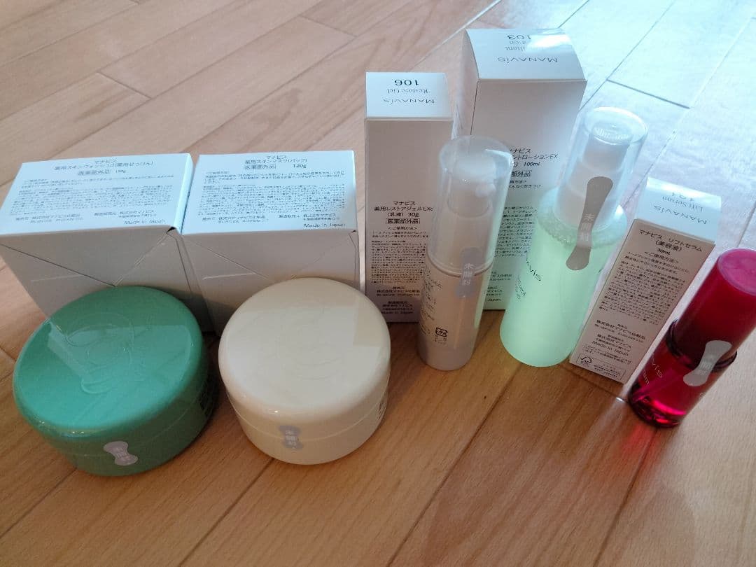 マナビス　洗顔、マスク、化粧水、レストアジェル、リフトセラム×各1
