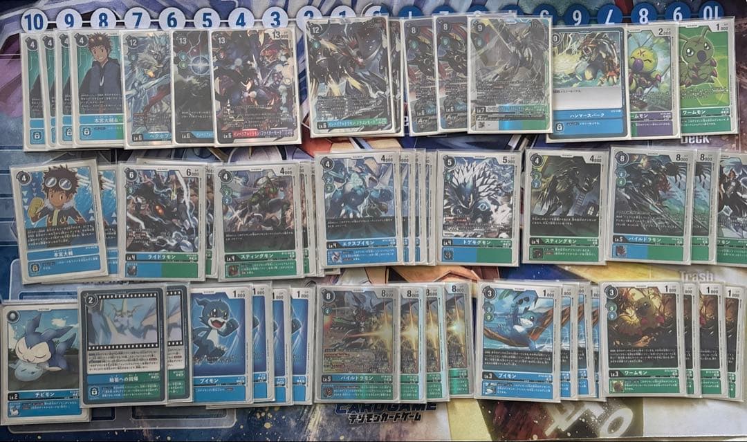 デジモンカード　青緑パイルジョグレスデッキ