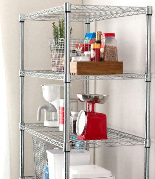 H　ドウシシャ　ルミナス　5段　スチールラックシェルフ　キッチン収納　YK