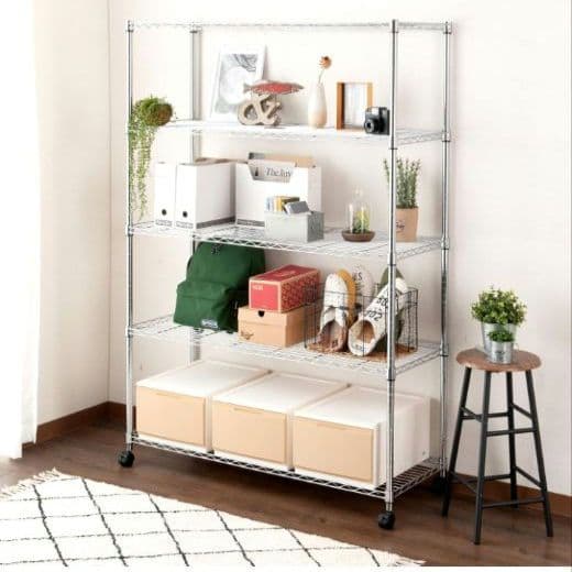 H　ドウシシャ　ルミナス　5段　スチールラックシェルフ　キッチン収納　YK