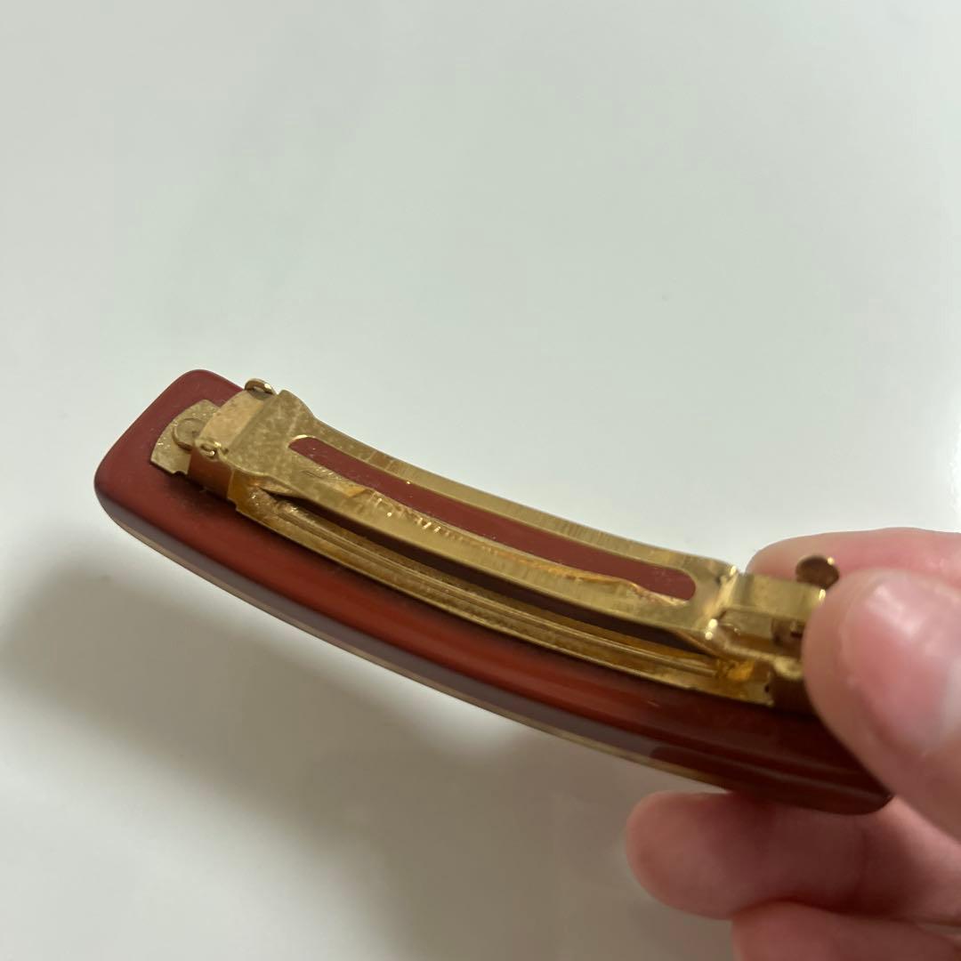 正規品未使用【ルイヴィトン】バレッタ オレンジ ブラウン