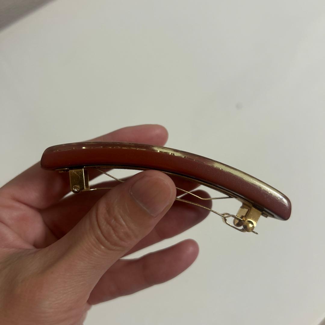 正規品未使用【ルイヴィトン】バレッタ オレンジ ブラウン