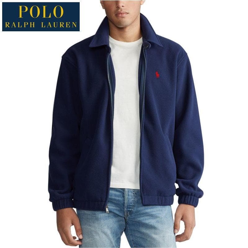 美品 ポロラルフローレン ベイポート フリース ジャケット ネイビー USサイズ
