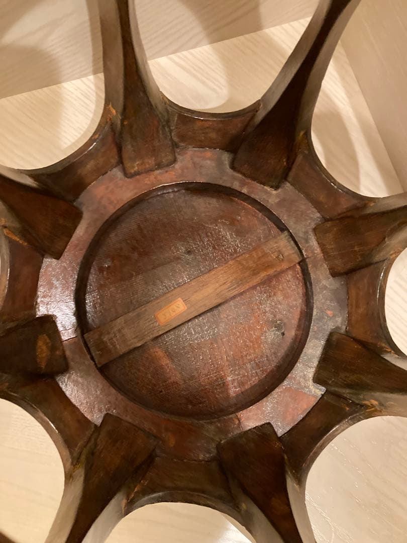 螺鈿象嵌花台　スツール　置台 中国美術　螺鈿細工 丸椅子 腰掛け