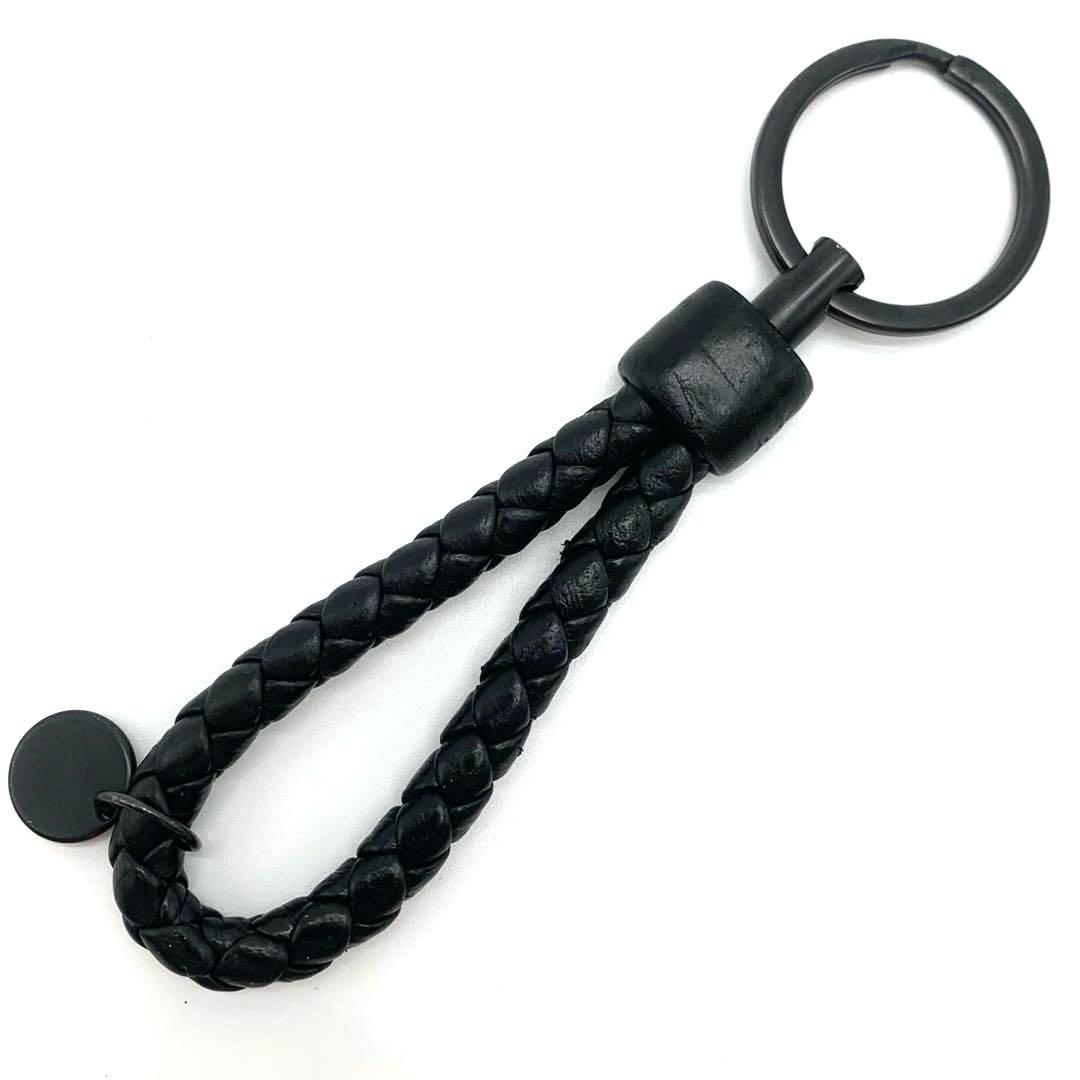 BOTTEGA VENETA キーリング キーホルダー イントレチャート 黒