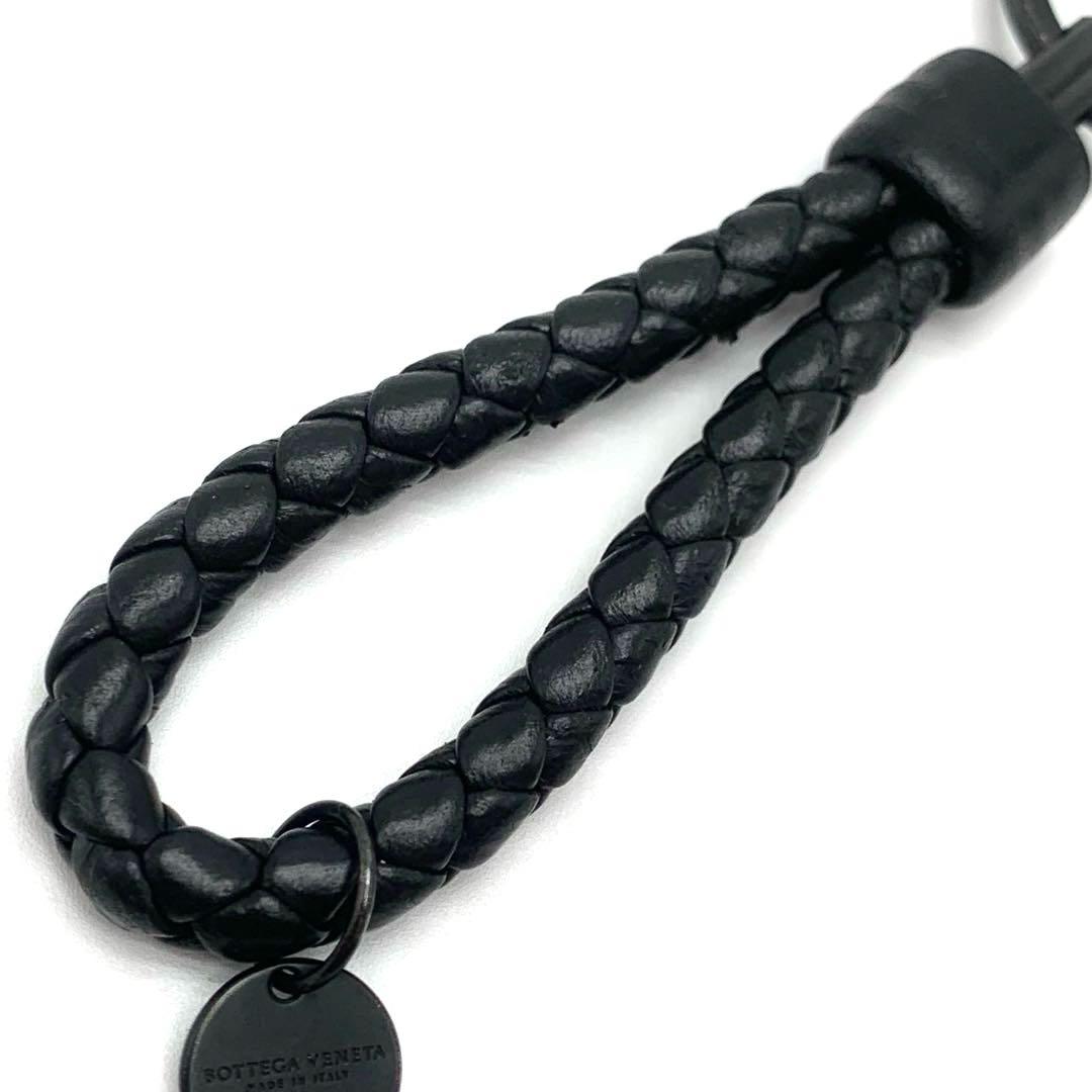BOTTEGA VENETA キーリング キーホルダー イントレチャート 黒
