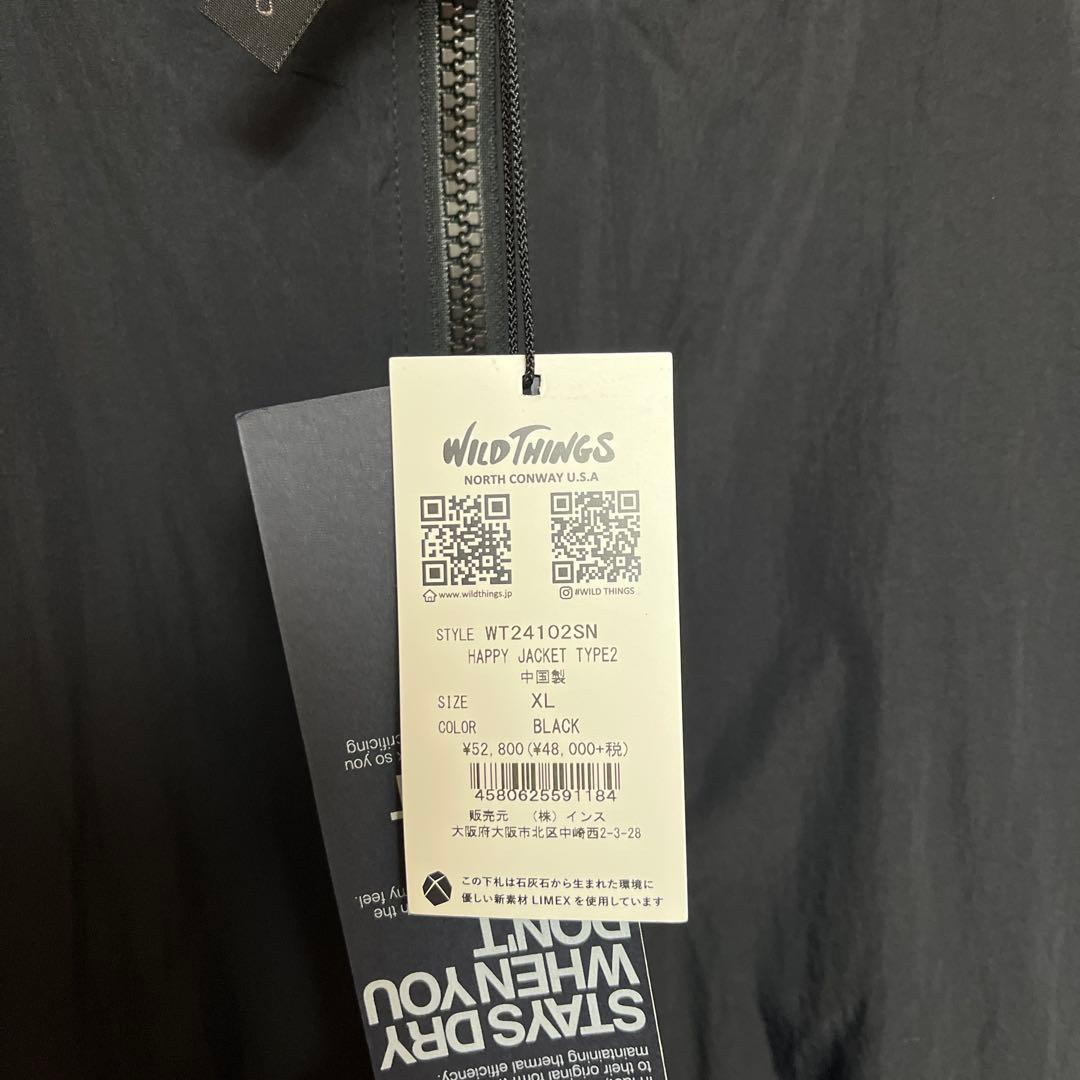 新品 ワイルドシングス ハッピージャケット　タイプ 黒XLハッピースーツ ダウン