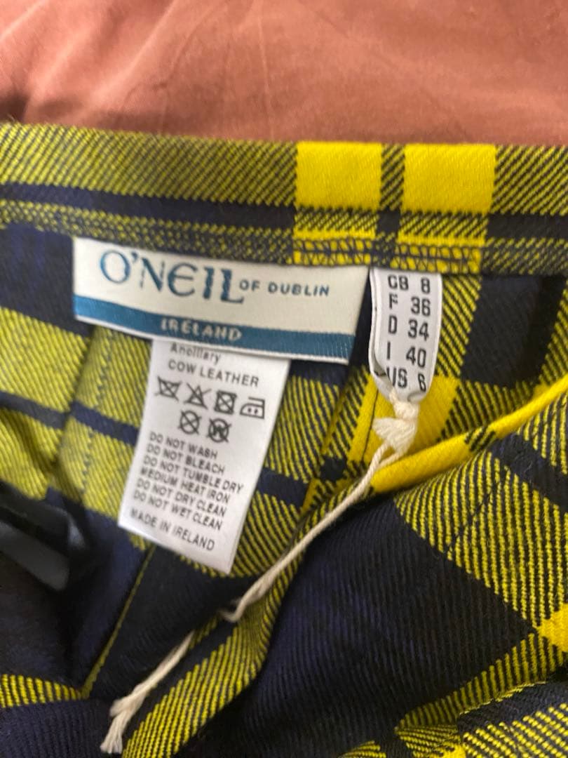 O'NEIL OF DUBLIN ウーステッドウール ロングキルトスカート 8