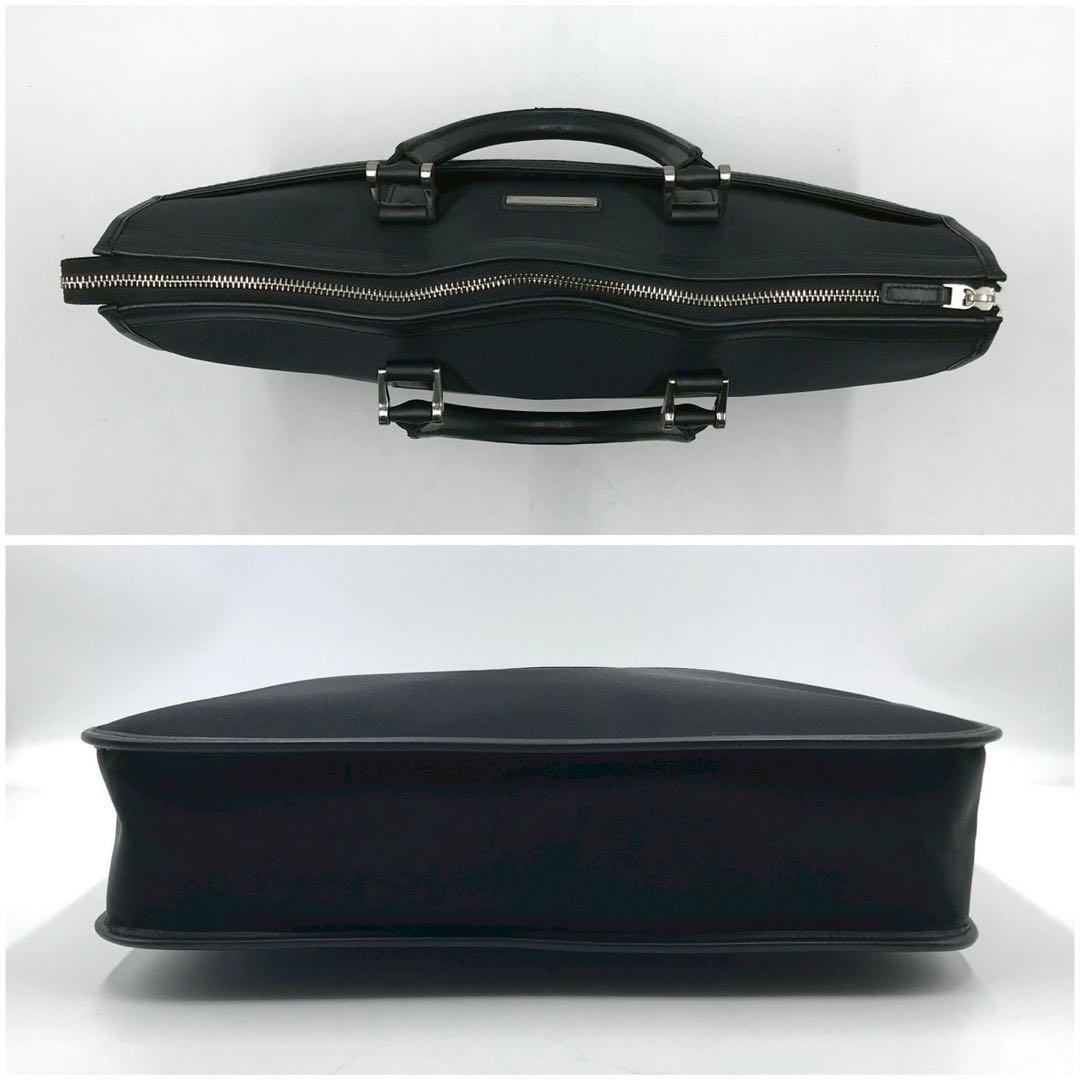 美品/定価10万✨バーバリー ビジネスバッグ ノバチェック レザー ブラック