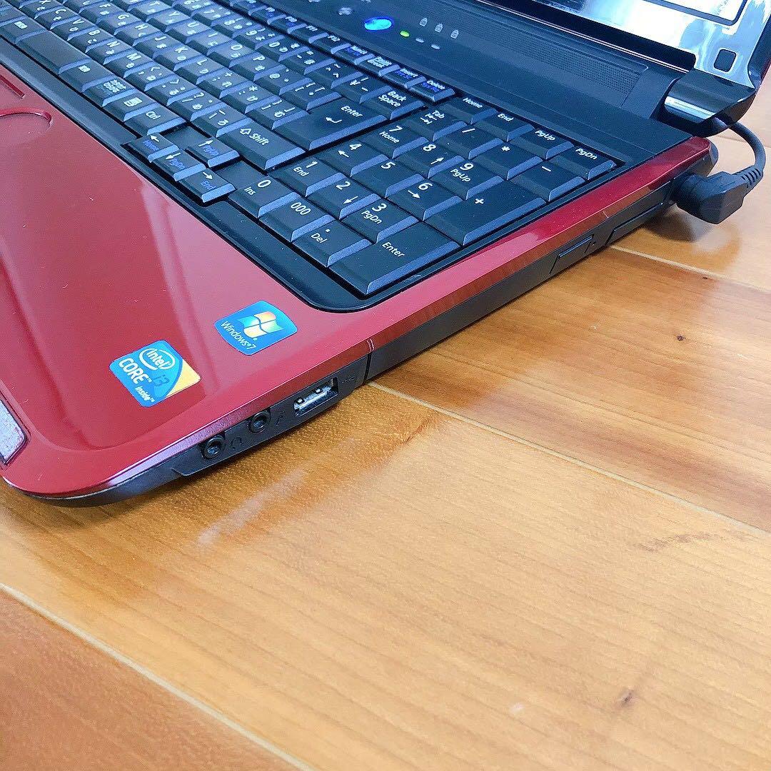 *15 ❤女性に人気♪きれいなルビーレッド❤️ノートパソコン　ジャンク品