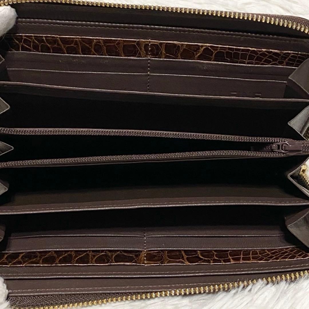 【美品】HALEINE クロコダイル レザー ウォレット 日本製