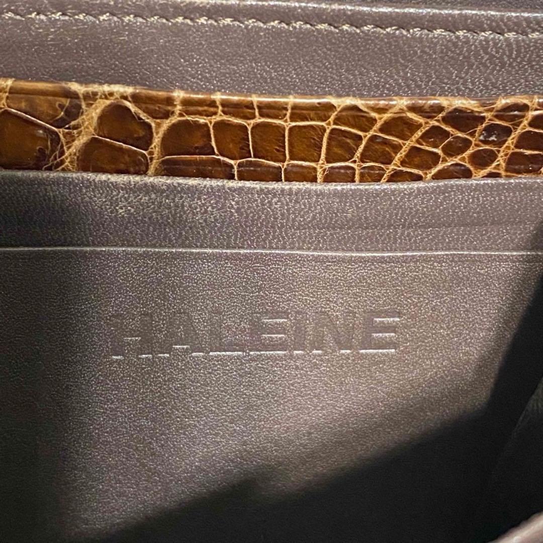 【美品】HALEINE クロコダイル レザー ウォレット 日本製