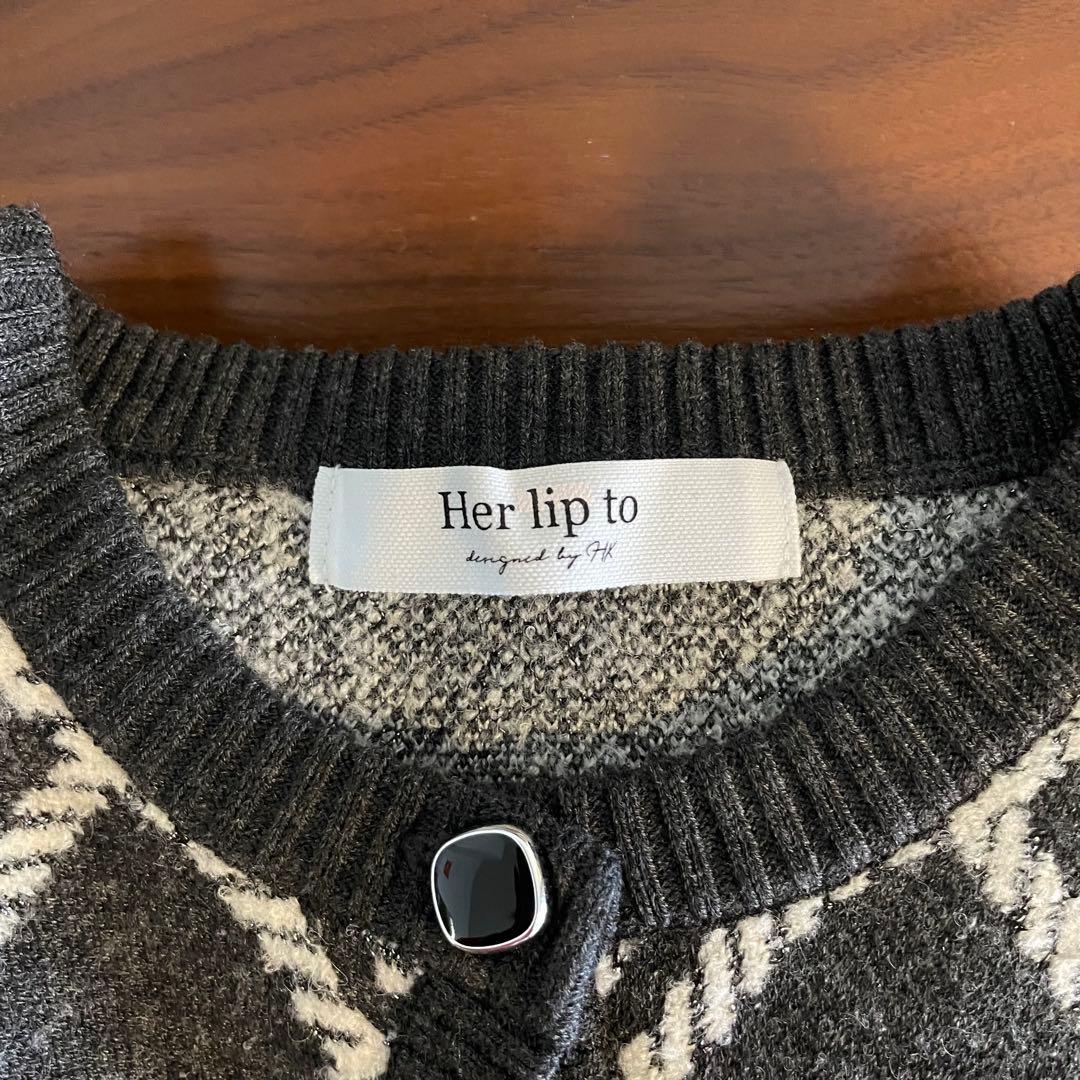 ワンピース Her lip to Pantheon Checked Knit Dress S