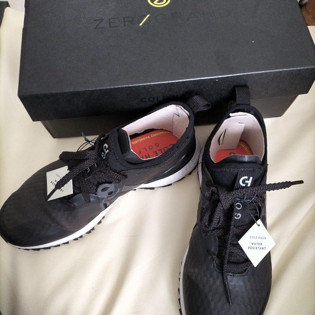 一度使用のみCOLE HAAN ZEROGRAND ゴルフシューズ ブラック