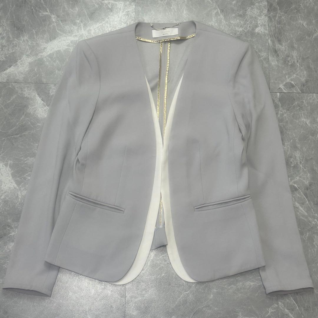 現行品♡ベイジ　Cindy ダブルカラージャケット　パンツスーツ　グレー　2