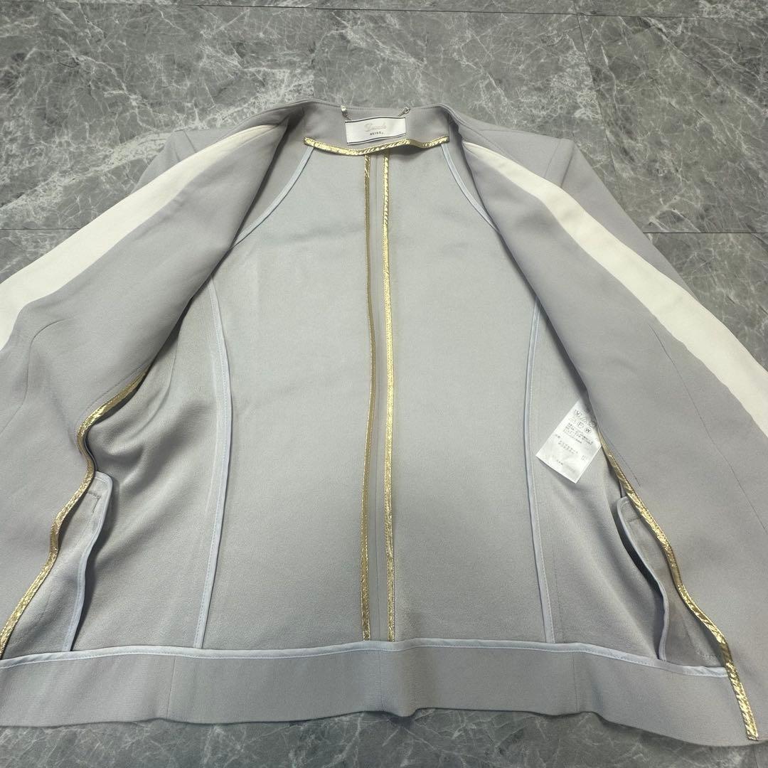 現行品♡ベイジ　Cindy ダブルカラージャケット　パンツスーツ　グレー　2