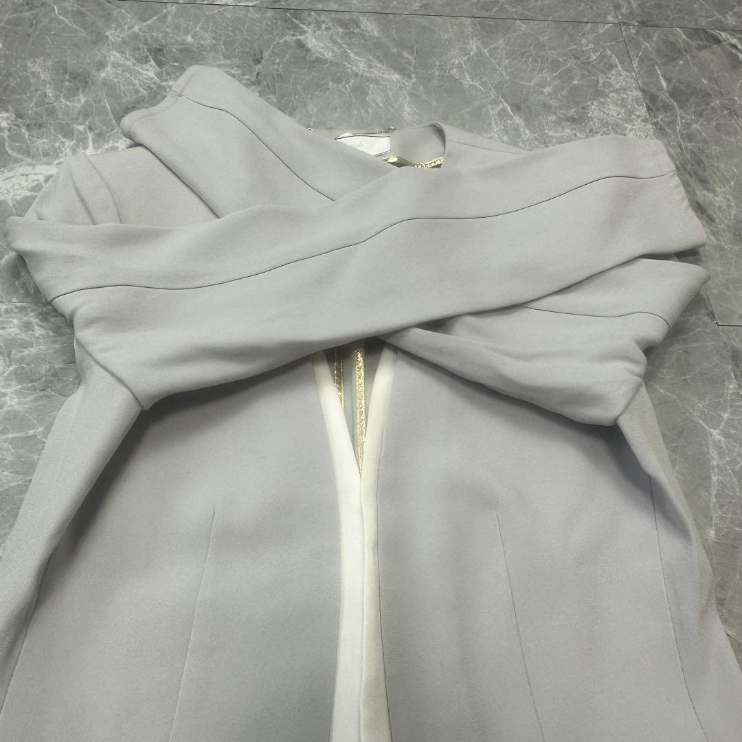 現行品♡ベイジ　Cindy ダブルカラージャケット　パンツスーツ　グレー　2