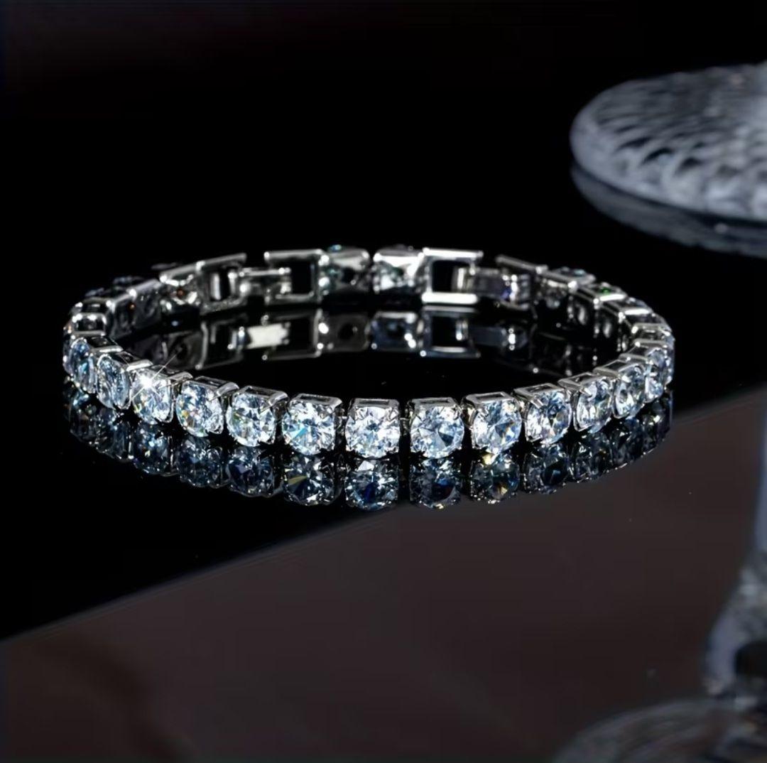 テニスチェーンとスクエアカットブレスレット　560656(⌒‐⌒)