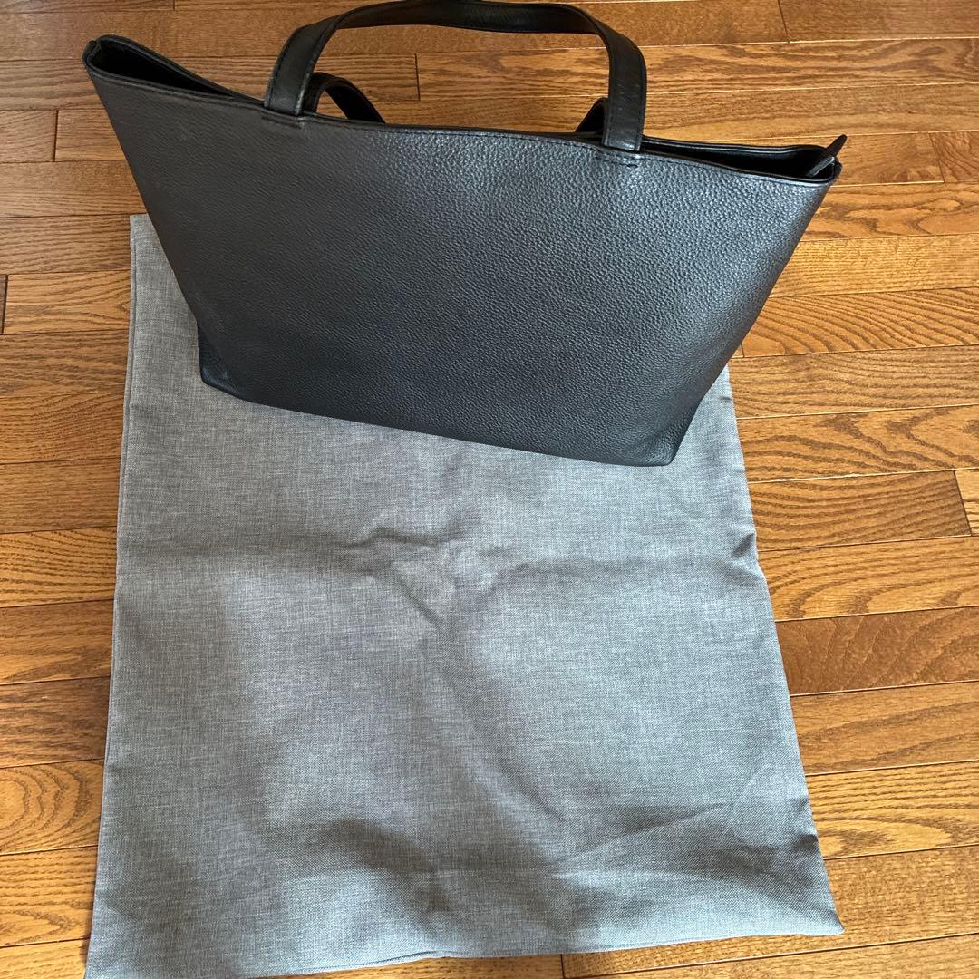 ハッシュタグ　ブラック レザートートバッグ