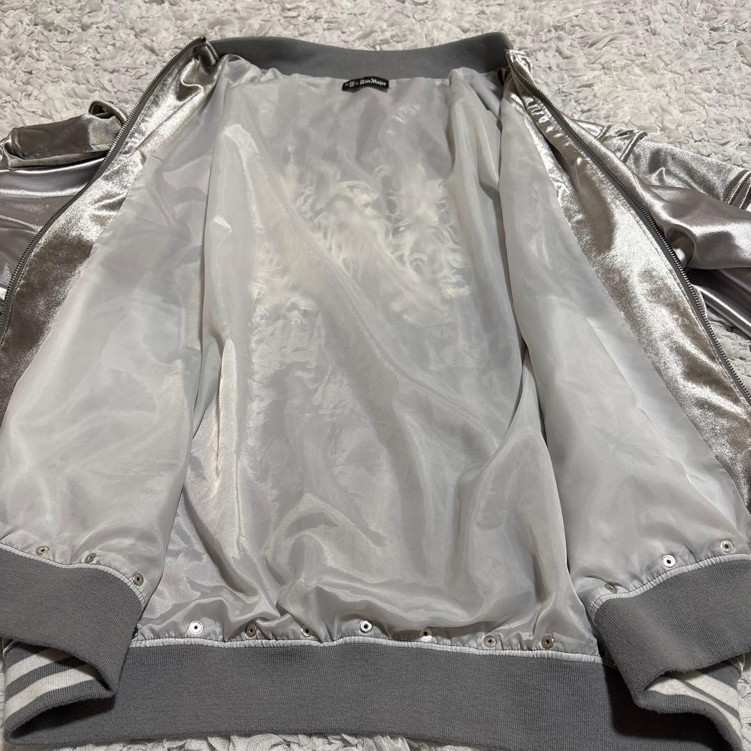 ディムモアール ベロア スカジャン スカル 刺繍 シルバー　地雷系　MA-1