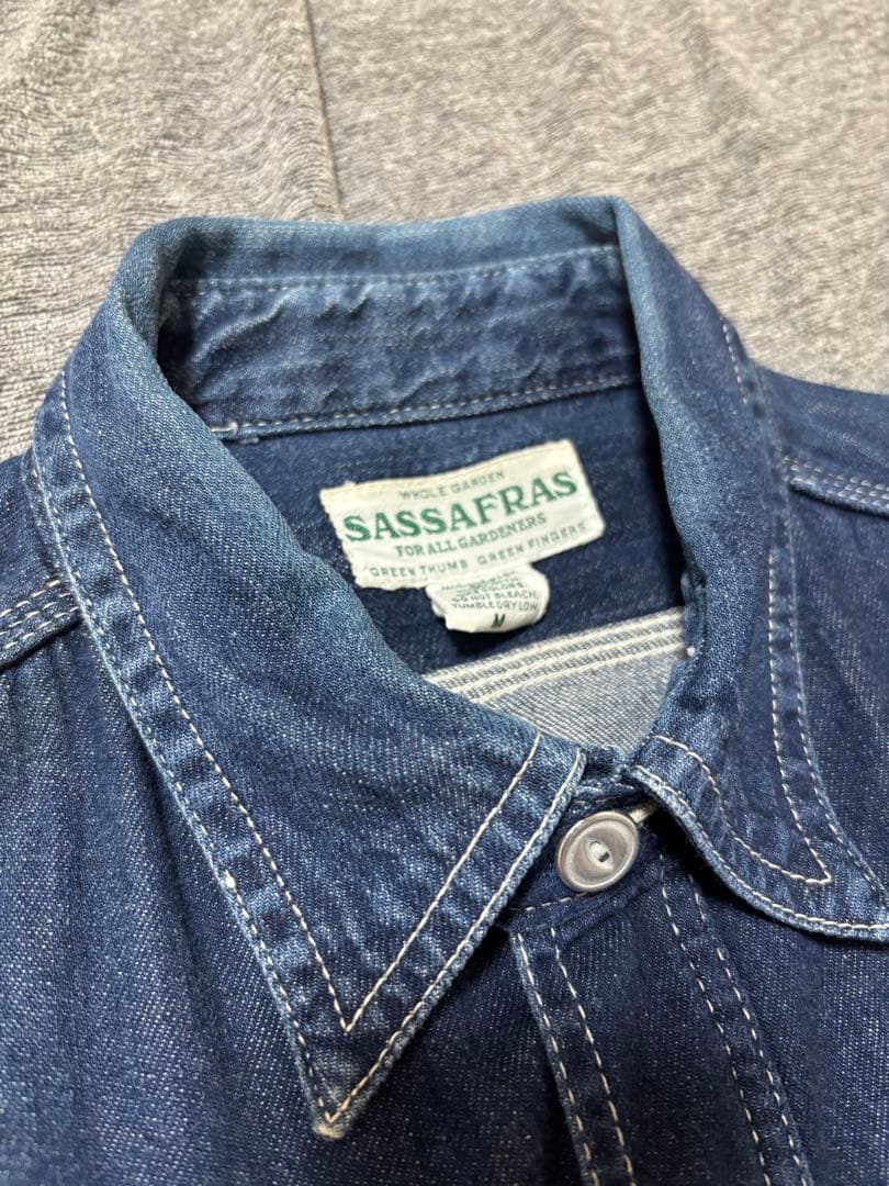 ササフラス　デニムシャツ　Mサイズ　SASSAFRAS
