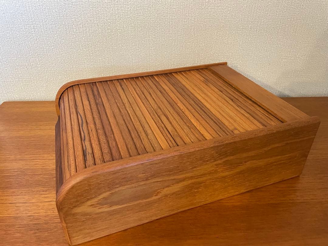 北欧デンマーク ヴィンテージ KALMAR社 チーク材 ロールトップボックス