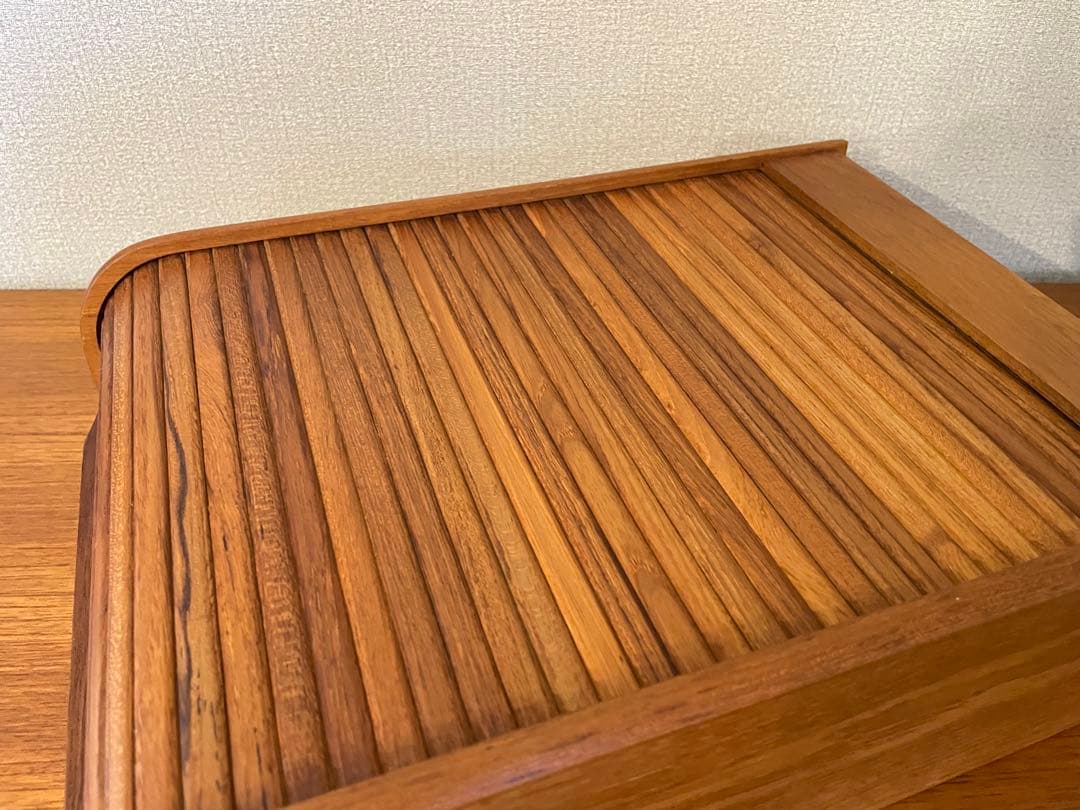 北欧デンマーク ヴィンテージ KALMAR社 チーク材 ロールトップボックス