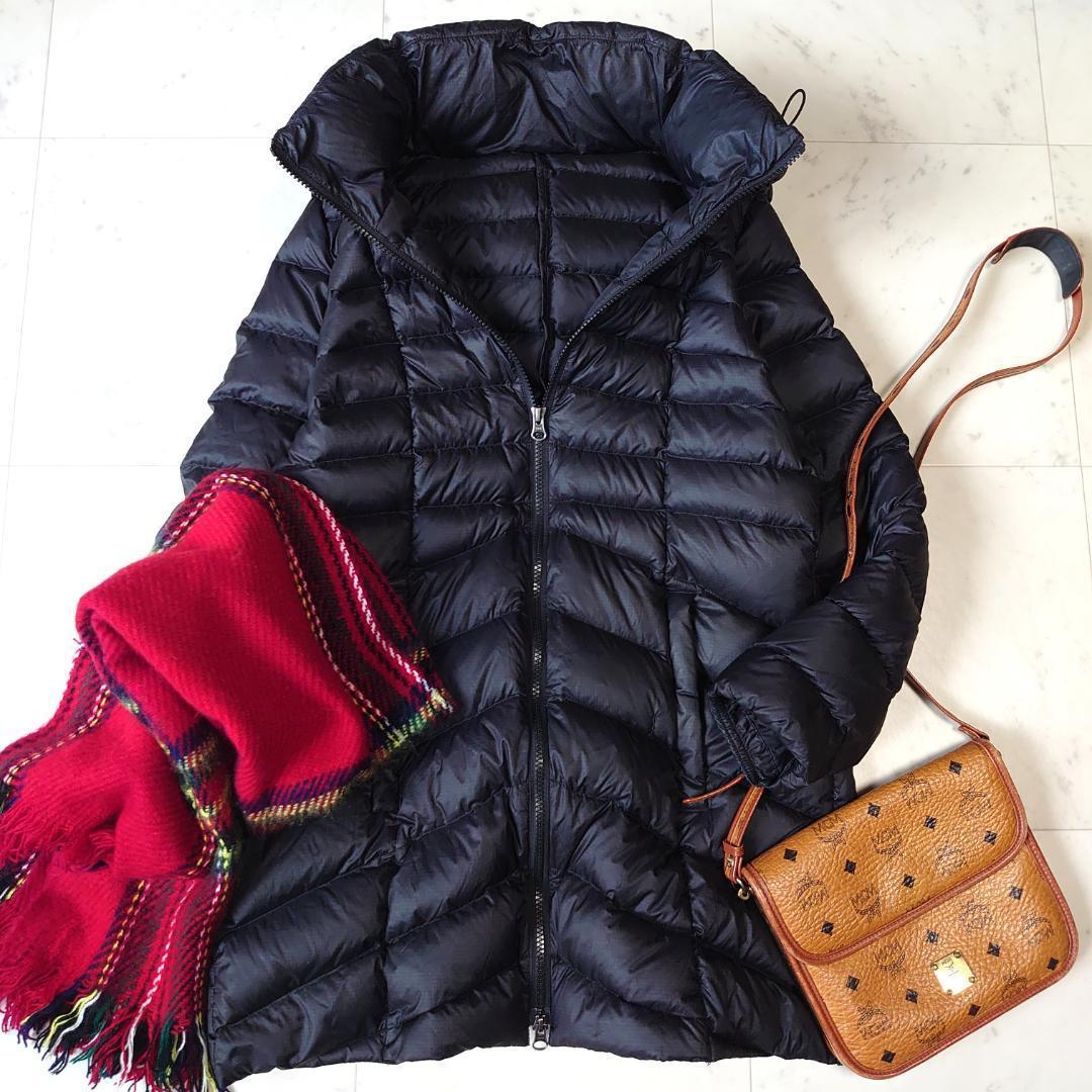 Eddie Bauer フーディーダウンコート EB900 ミドル ブラック M