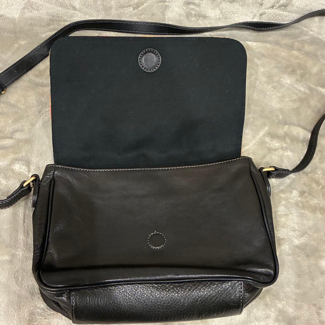 ポールスミス ショルダーバッグ クラシックマルチストライプ シボ革 レザー 黒