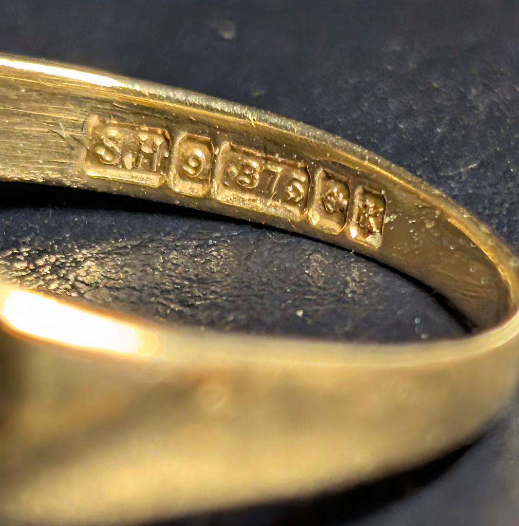 UK K9 ゴールド シグネットリング モノグラム 17号 1959年