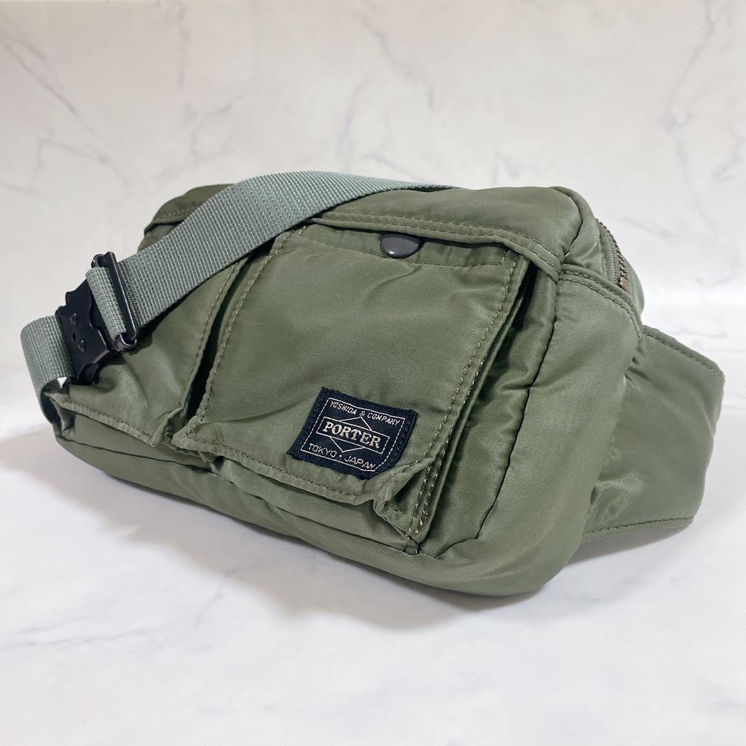 ポーター　PORTER　タンカー　ボディバッグ　斜めがけ　 セージグリーン
