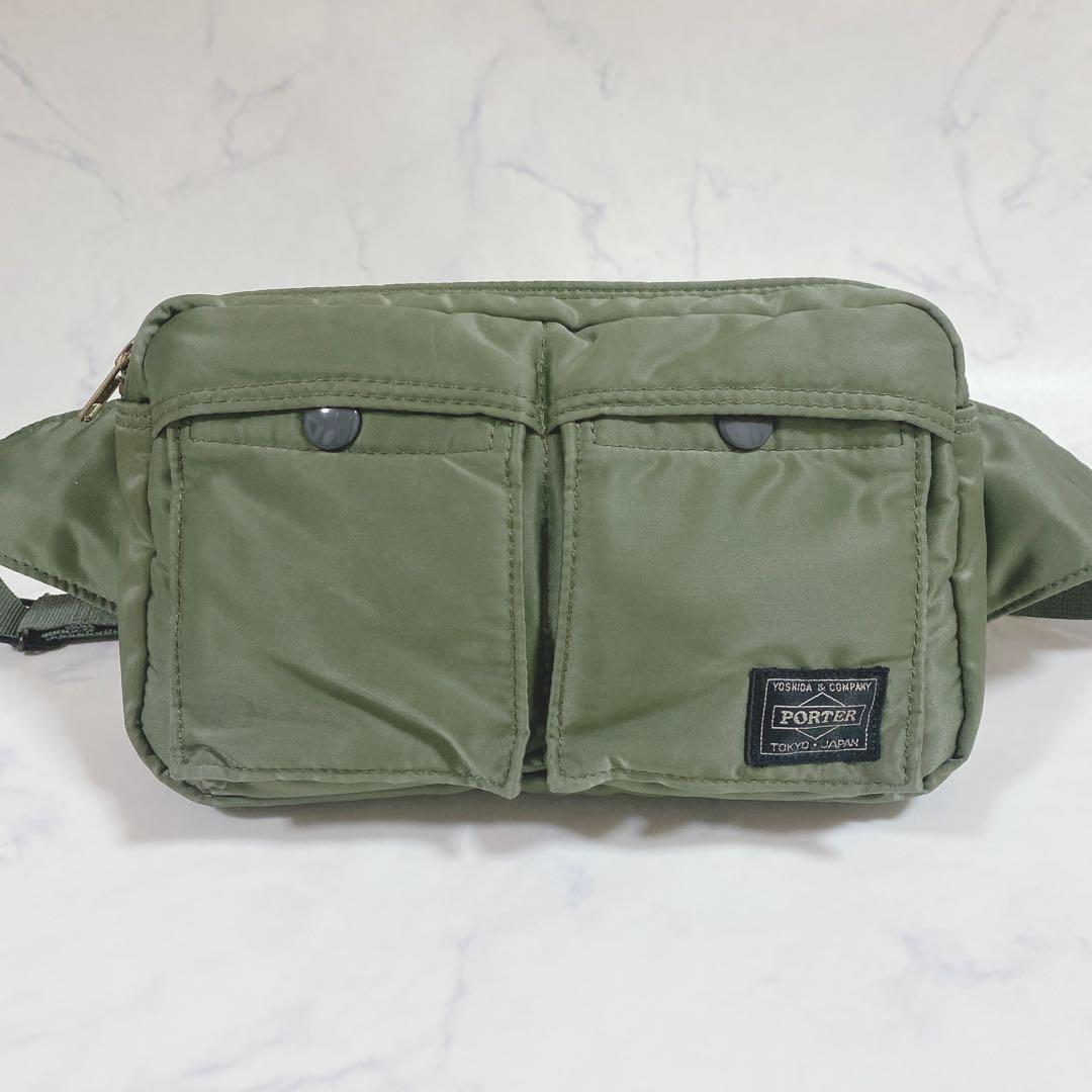 ポーター　PORTER　タンカー　ボディバッグ　斜めがけ　 セージグリーン