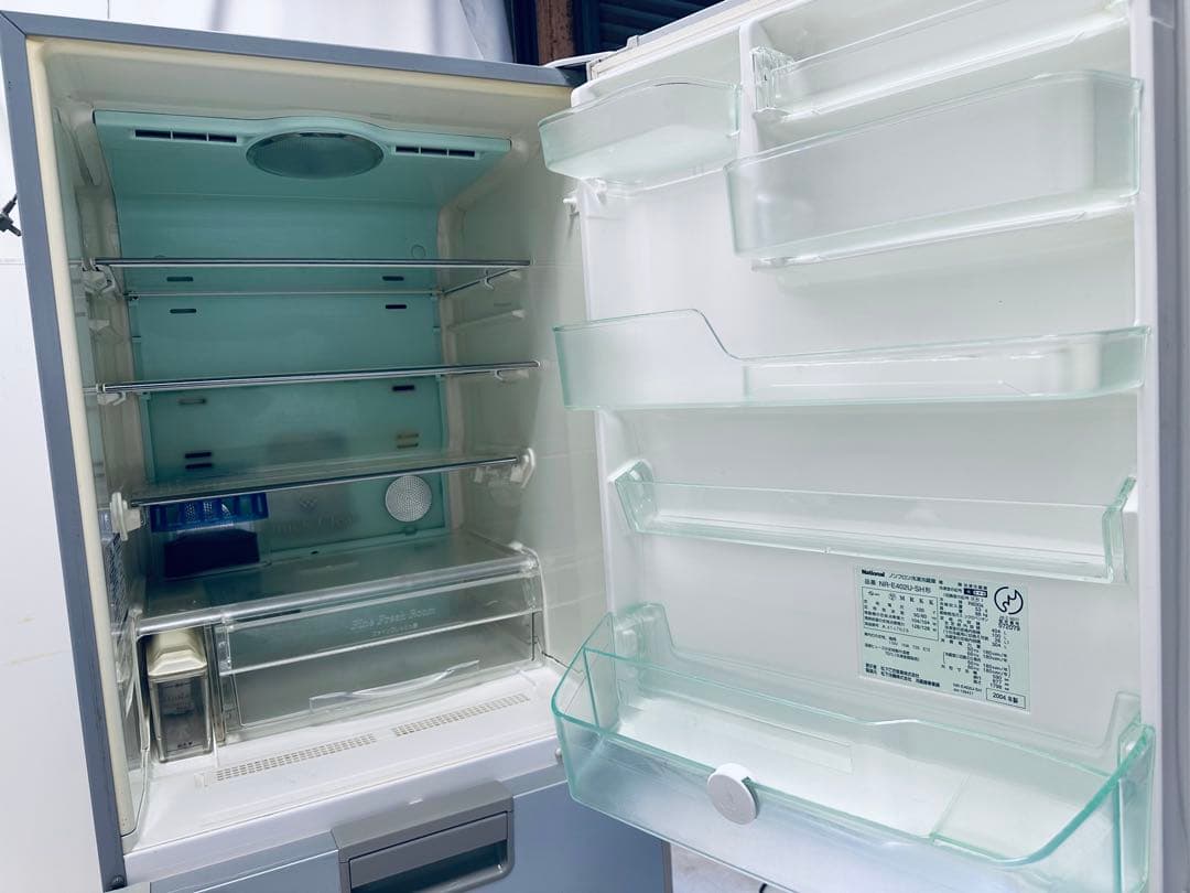シルバー 4ドアNATIONALノンフロン冷蔵庫　NR-E402U-SH