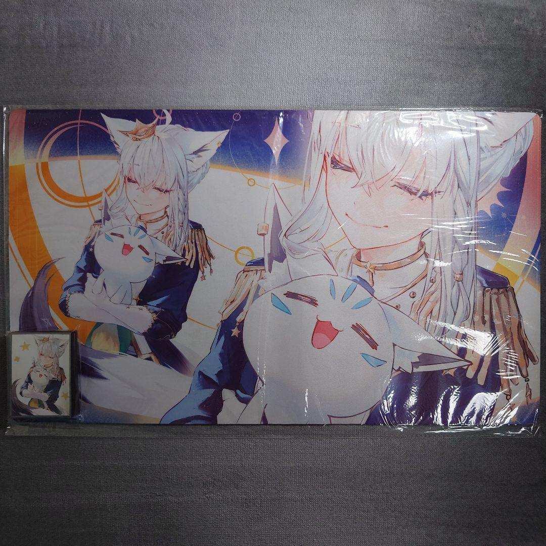 α1 ホロライブ 目を閉じる&キング衣装 白上フブキ スリーブ&プレイマット