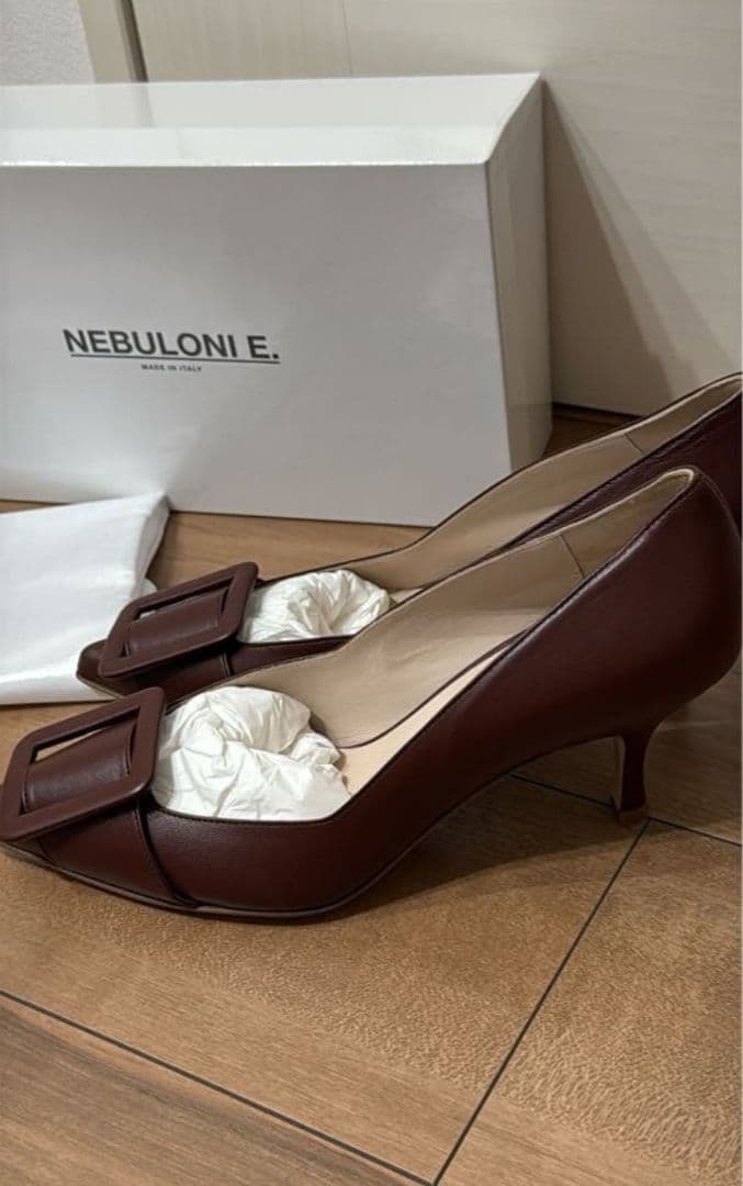 新品ネブローニNEBULONIEバックルパンプス38ブラウン雑誌掲載ロンハーマン