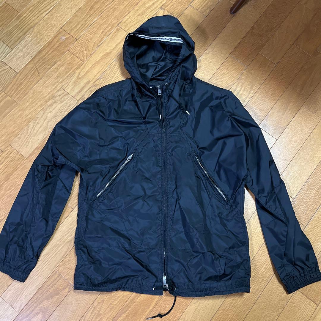 ナンバーナイン音符柄　黒ナイロンパーカー