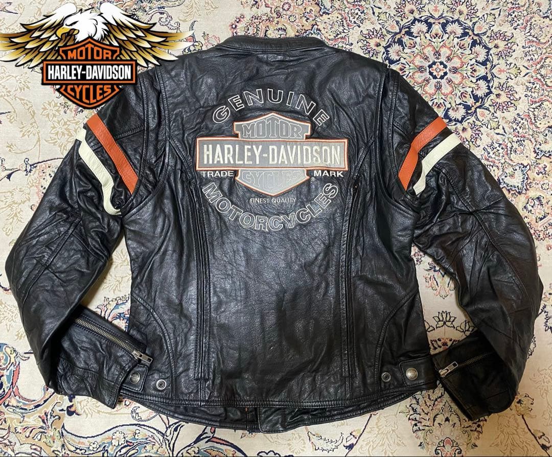 新品未使用HARLEY-DAVIDSON ブラックレザーロゴジャケット 在庫限り