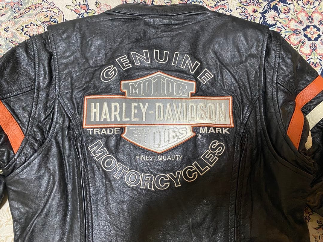 新品未使用HARLEY-DAVIDSON ブラックレザーロゴジャケット 在庫限り