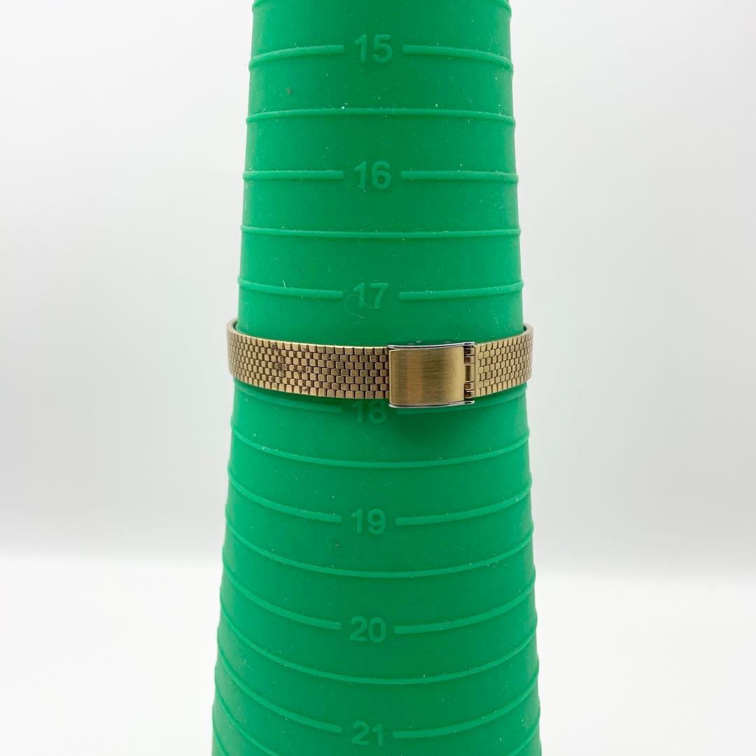 セイコー レディース腕時計 ゴールド オクタゴン ブラック文字盤 クォーツ 稼働