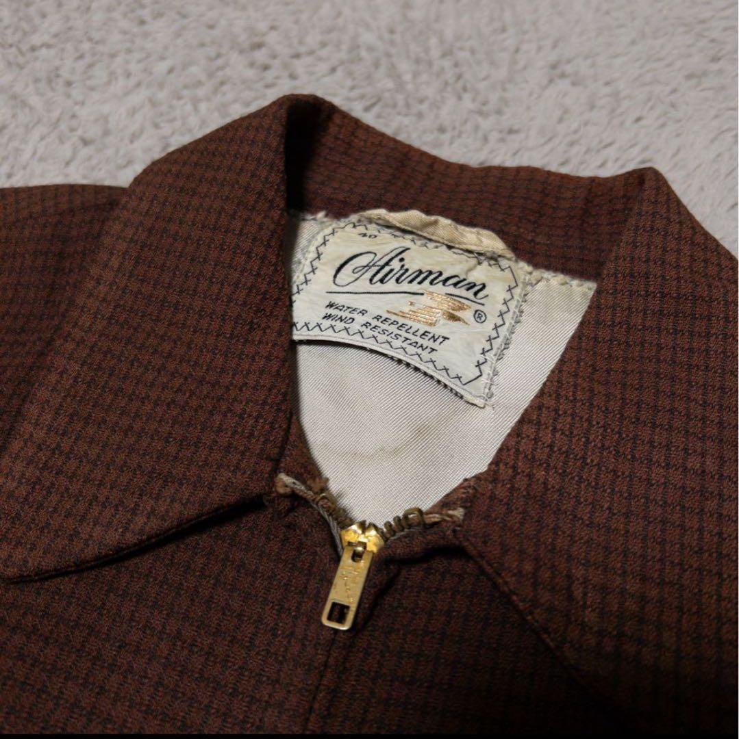 ま*た様 40s~50s airman ギャバジャン ウール レーヨン 表記サイ