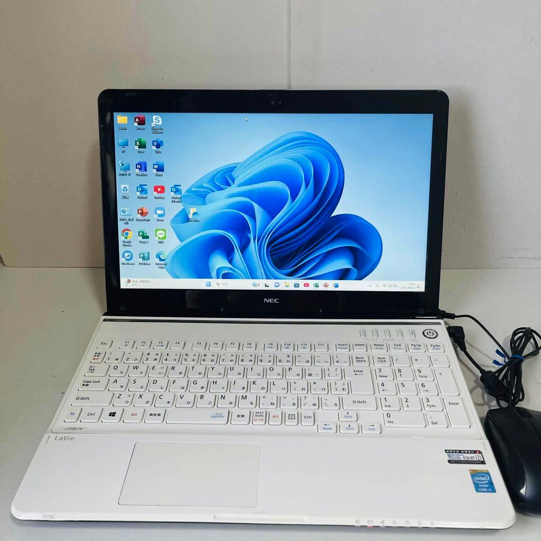 T402 NECノートパソコン i7メモリ8Gサクサク動くWEBカメラWin11